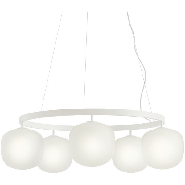 Rime Lysekrone 80 cm Hvid