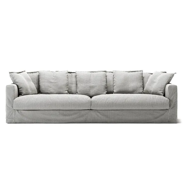 Betræk Til Le Grand Air 4-personers Sofa Hør Ash Stripe