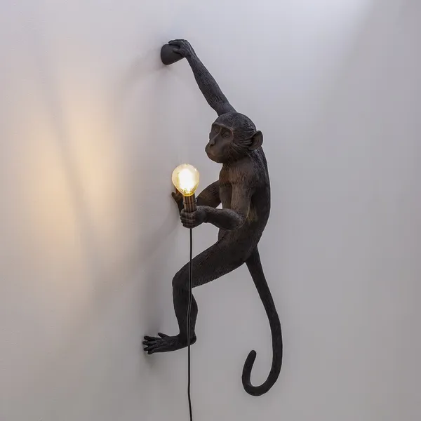 Monkey Lamp Outdoos Hengende Høyre Versjon Sort