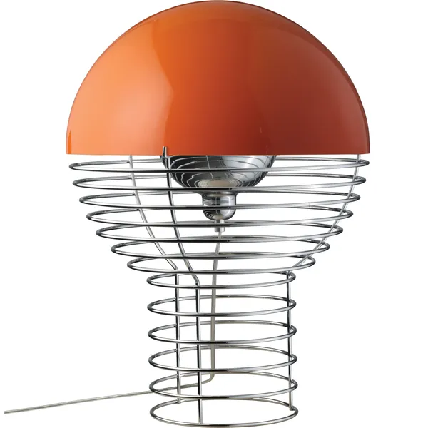 Wire Bordslampa 40 cm Krom / Orange