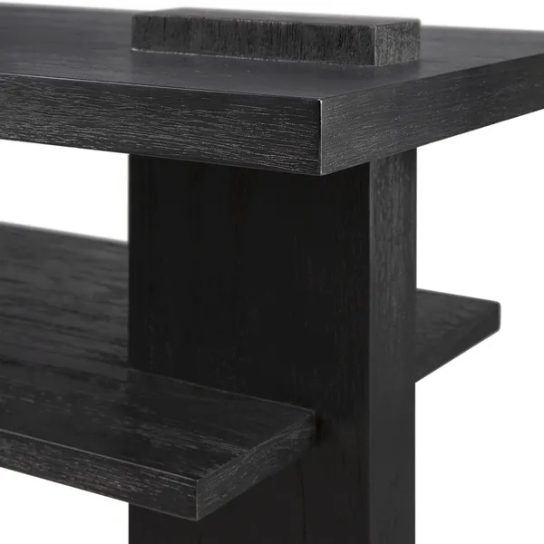 Abstract Sidebord Teak Sortbejdset