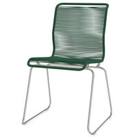 Panton One Stol Grön / Rostfritt Stål Outdoor