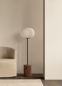 JWDA Gulvlampe Red Travertine / Bronzeret Messing