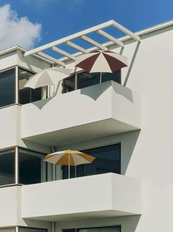 Terrazza Parasol Octagon Off-white / Burgundy