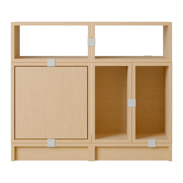 Stacked Configuration 5 Kontorhylle Eik