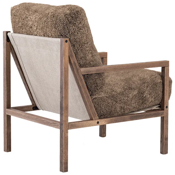 Seventy Five Wood Lænestol Røget Eg / Fåreskind Sahara
