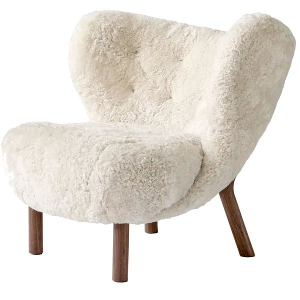 Little Petra VB1 Loungestol Fåreskind Moonlight / Valnød