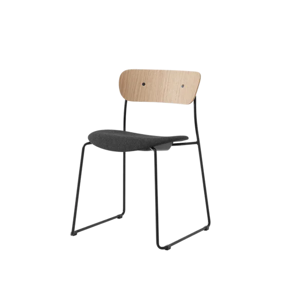 Pavilion AV52 Matstol Polstrad Sits Svart/Re-Wool