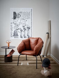Same Easy Lenestol Brun Skinn / Sort
