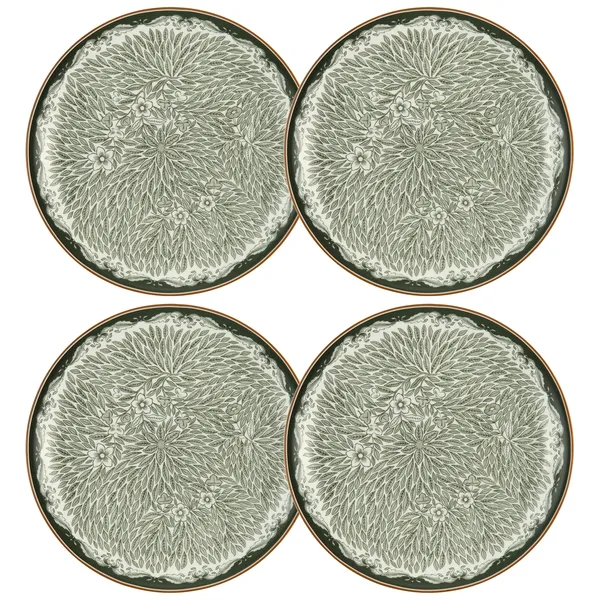 Ostindia Floris Tallerken 20 cm 4-pak Grøn