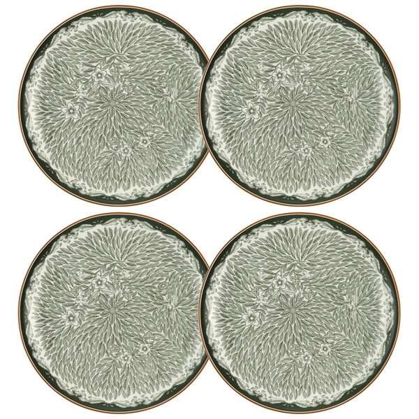 Ostindia Floris Tallerken 20 cm 4-pak Grøn
