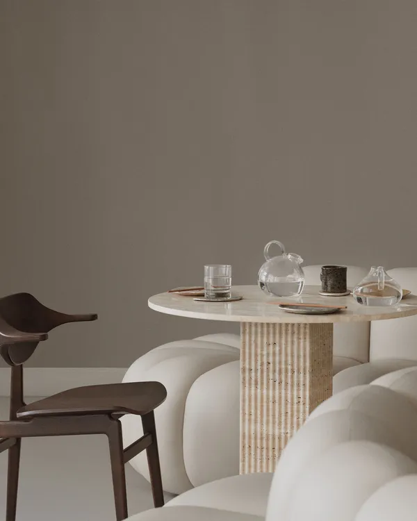 Soho Dining Table Ø80 cm Travertine