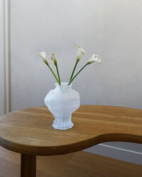 Ammonit Vase 30 cm Frosted White