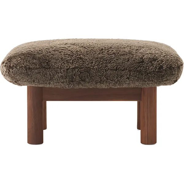 Brasilia Fåtölj Med Ottoman Walnut Root