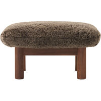 Brasilia Fåtölj Med Ottoman Walnut Root