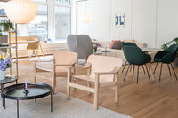 Bernard Lounge Chair Water-based Lacquered Oak/Natural Leather