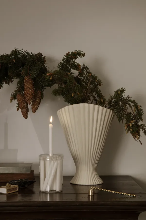 Fountain Vase Offwhite