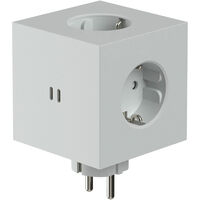 Square 2 Socket Extender With USB-C / Magnet Gotland Grey