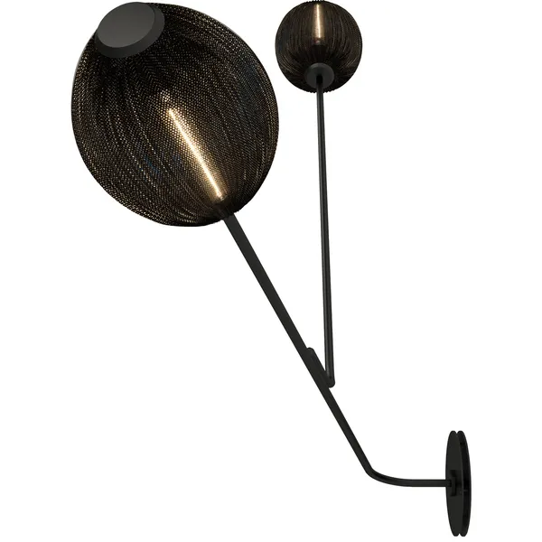 Satellite Vegg-/Taklampe Soft Black