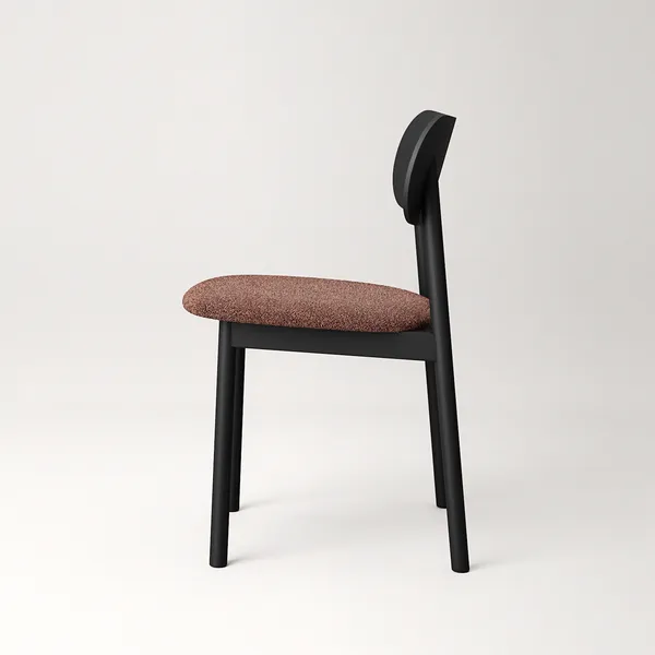 Elephant Stol Sort / Rustfarvet Bouclé