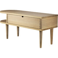 F24 Bänk 90 cm Lackad Ek