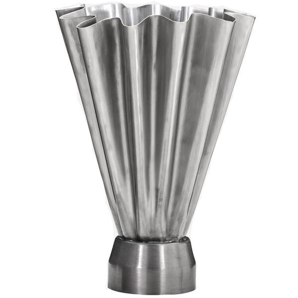 Flood Vase 33 cm Børstet Sølv