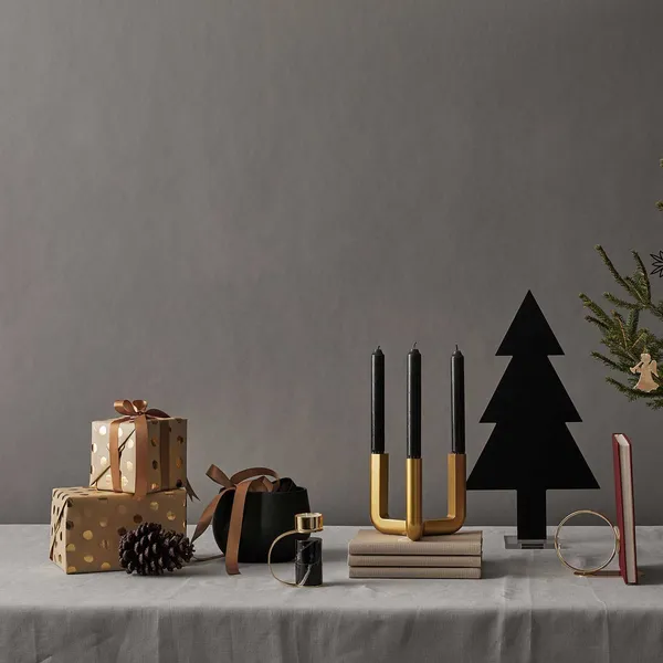 Heavy Tealight Holder Nero Marquina
