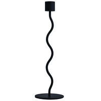 Curved Lysestage 26 cm Sort