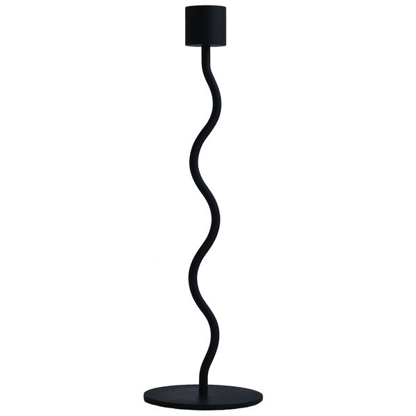 Curved Lysestage 26 cm Sort