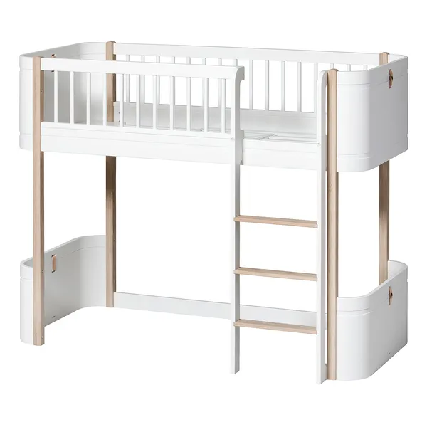Wood Mini+ Låg Loft Säng Vit