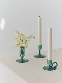 Tiny Candleholder Straight Aqua