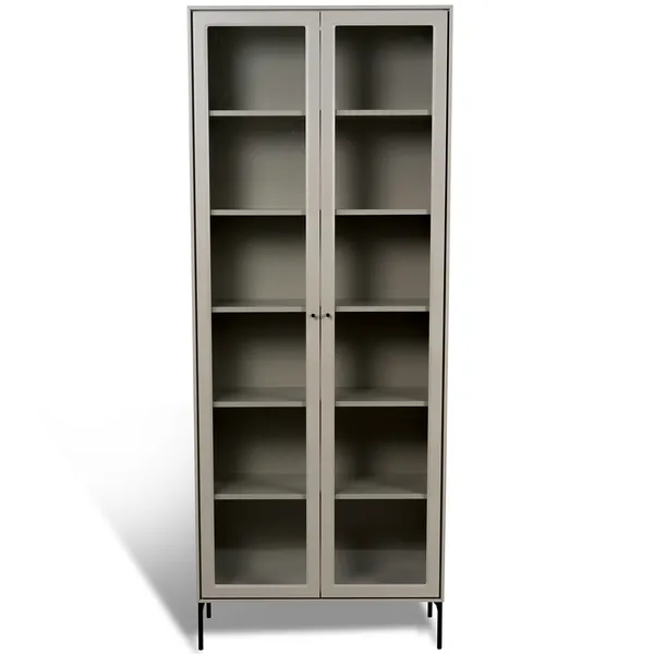 Volt Kaappi Lasiovi 190 cm Beige/Musta