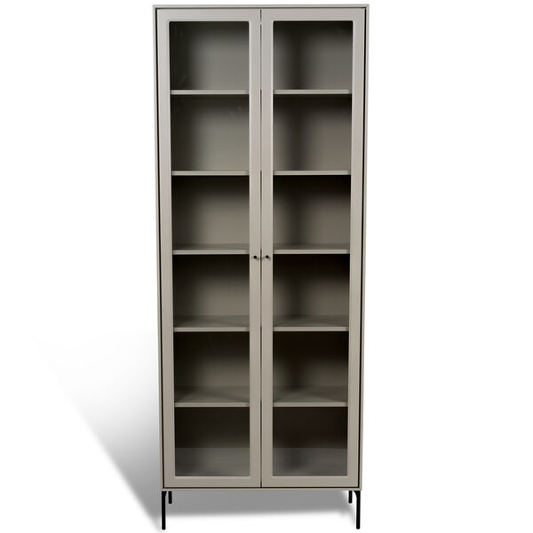 Volt Skab Glasdør 190 cm Beige/Sort