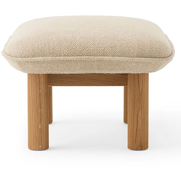Brasilia Lenestol med Ottoman Natural Oak Bouclé 02 Beige