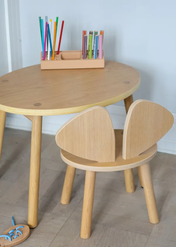 Mouse Barnestol (2-5 år) Mattlakkert Eik
