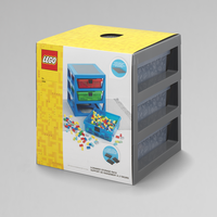 LEGO® Hylde med Skuffe Grå