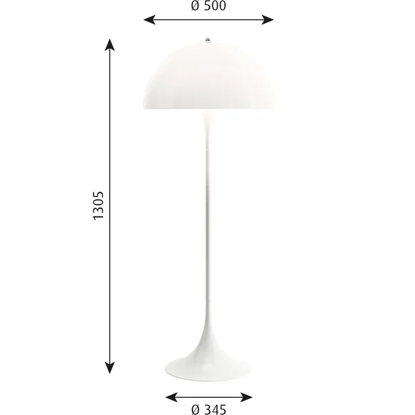 Panthella Gulvlampe Opal White