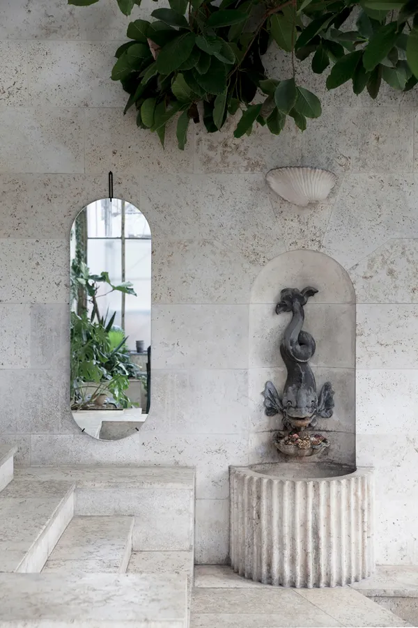 Wall Mirror Tall Brass