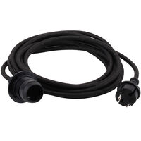 Kabelsett Tekstil E27 Outdoor Sort