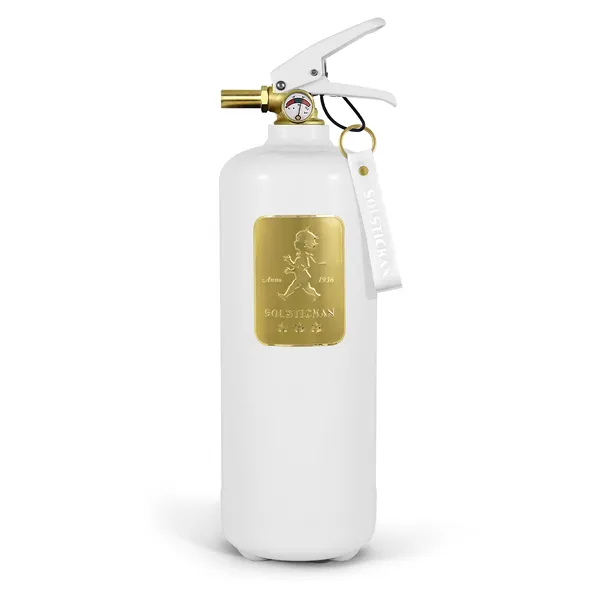 Solstickan Brandsläckare 2 kg Vit/Guldemblem
