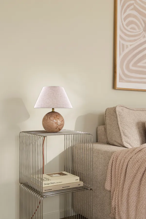 Castello 24 Bordlampe Beige / Dusty Pink