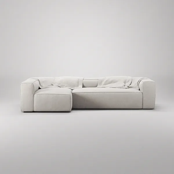 Grand 4-Personers Sofa Divan Venstre Moon White