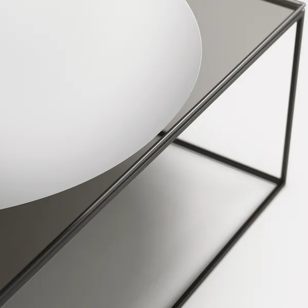 Observe Soffbord 89x89 cm Rökfärgat Glas / Spegelglas