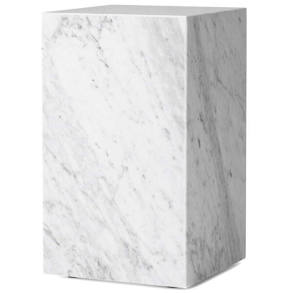 Plinth Tall Sidebord 51x30 cm Carrara Marmor