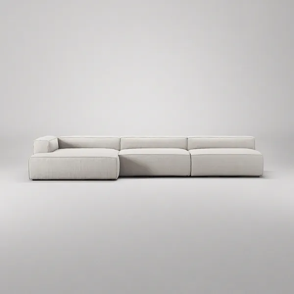 Grand 5-Personers Sofa chaiselong Venstre Moon White