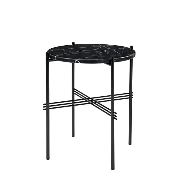 TS Sidebord 40 cm Svart / Svart Marquinamarmor