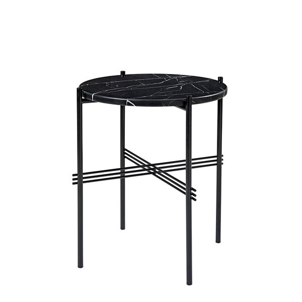 TS Sidobord 40 cm Svart / Svart Marquinamarmor