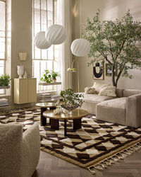Grand 4-Seter Sofa Divan Høyre med Lenestol Sandshell Beige