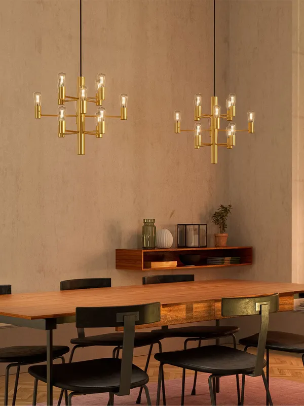 Manola Mini Lysekrone Satin Brass