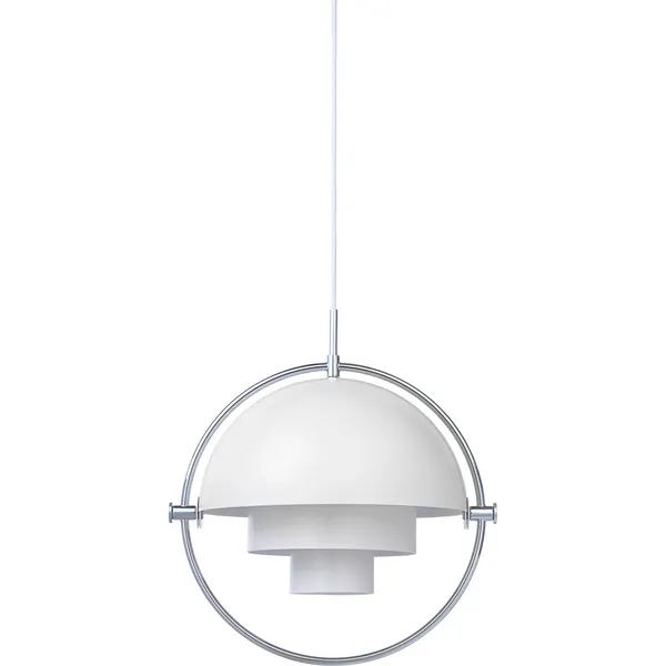 Multi-Lite Pendel 36 cm Krom / Hvid Semi-mat